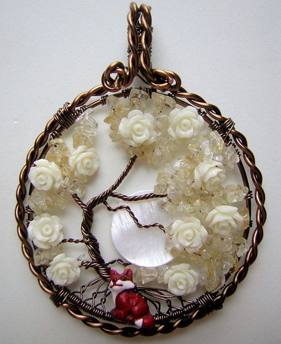 tree of life wire wrapped pendant