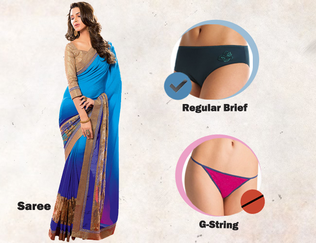right type of underwear for saree and lehenga