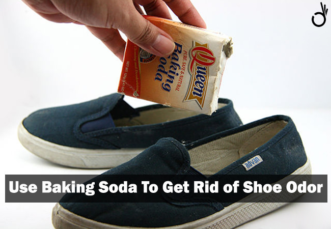 use baking soda to get rid of shoe odor, how to get rid of shoe odor