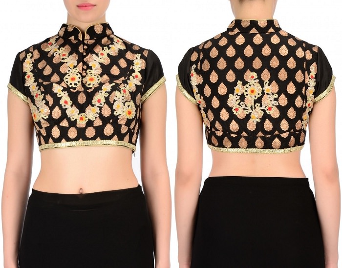 mandarin blouse designs 2017 