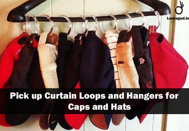 brilliant diy organization hacks to store Caps and Hats in small space effectively