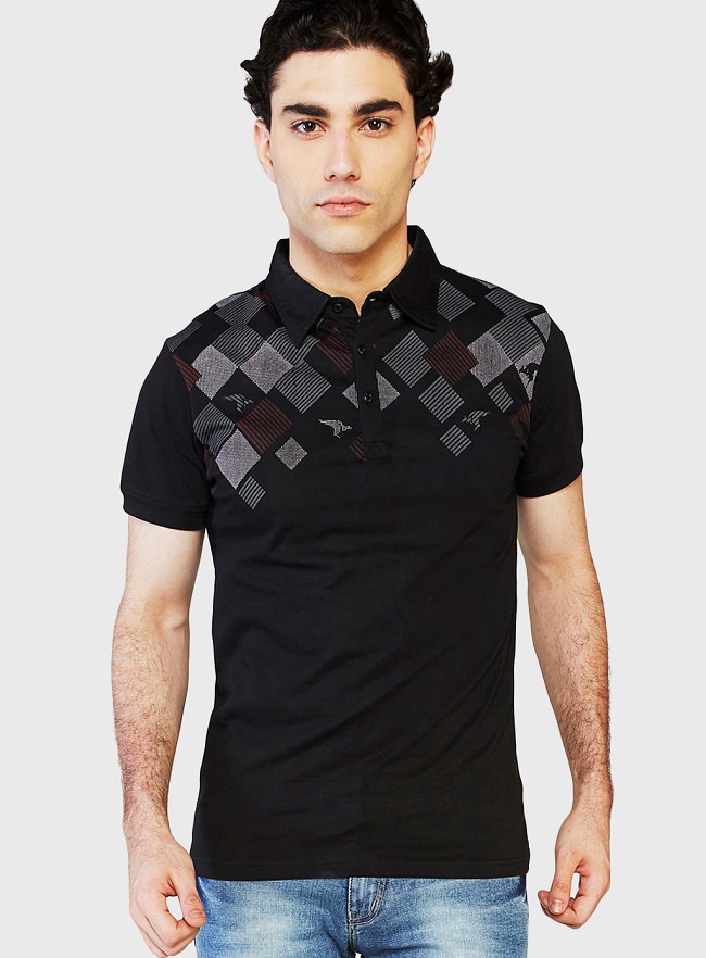 globus black polo t-shirt