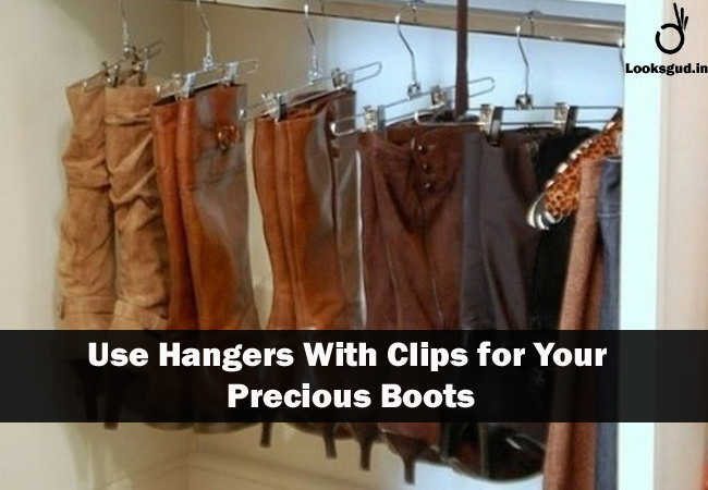 shoe storage hacks, the best way to store boots in small space