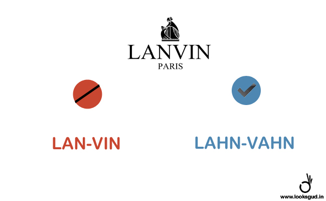 high fashion brand lanvin pronounce name