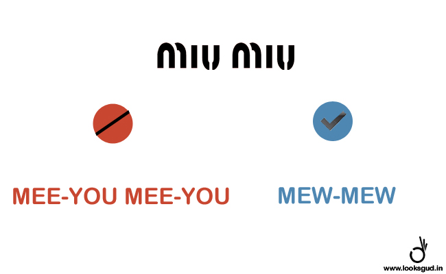how to pronounce fashion brand miu miu