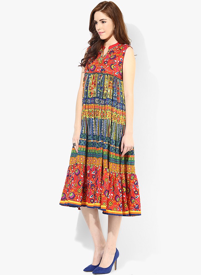 multicolor cotton kurti