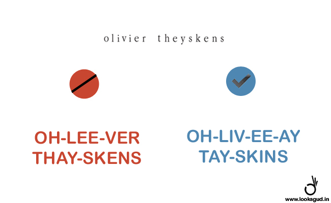 how to pronounce fashion designer brand olivier theyskens