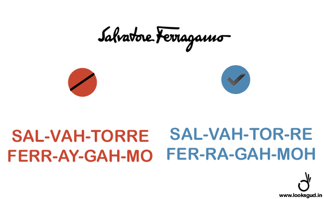 accessories & footwears brand salvatore ferragamo pronounce name