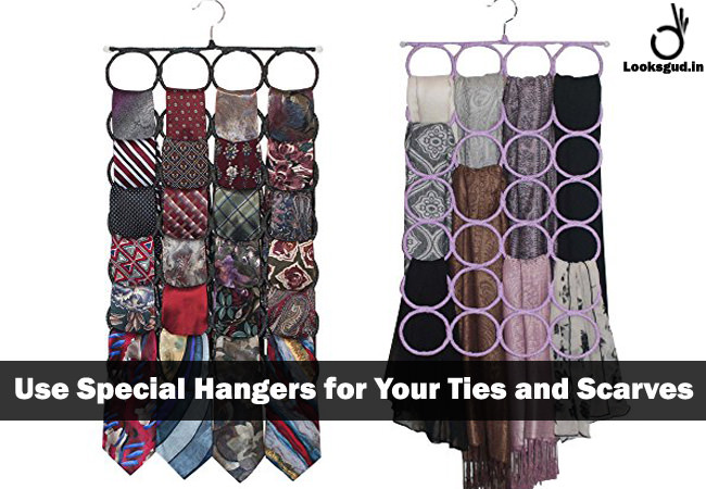 ties & scarves storage hacks for small spaces