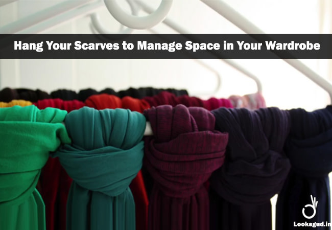 closet storage hacks to store scarves in minimum space