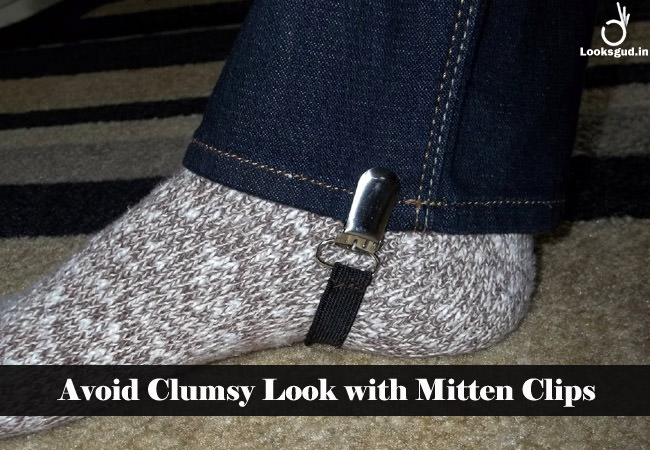 avoid clumpsy look with mitten clips