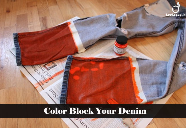 color block your denim