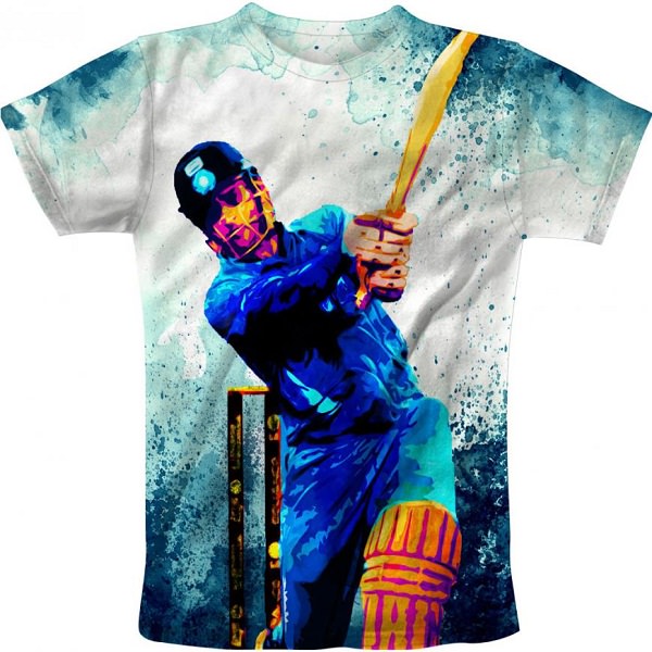 Cricket India Team Multicolour Dhoni cricket t-shirt