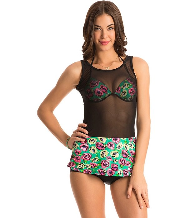 floral printed 3 piece swimsuit