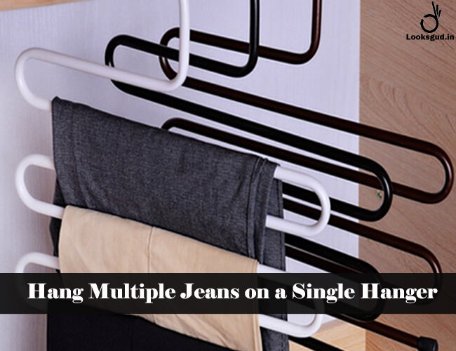 hang multiple jeans on single hanger