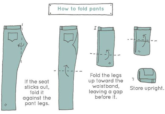 how to fold pants