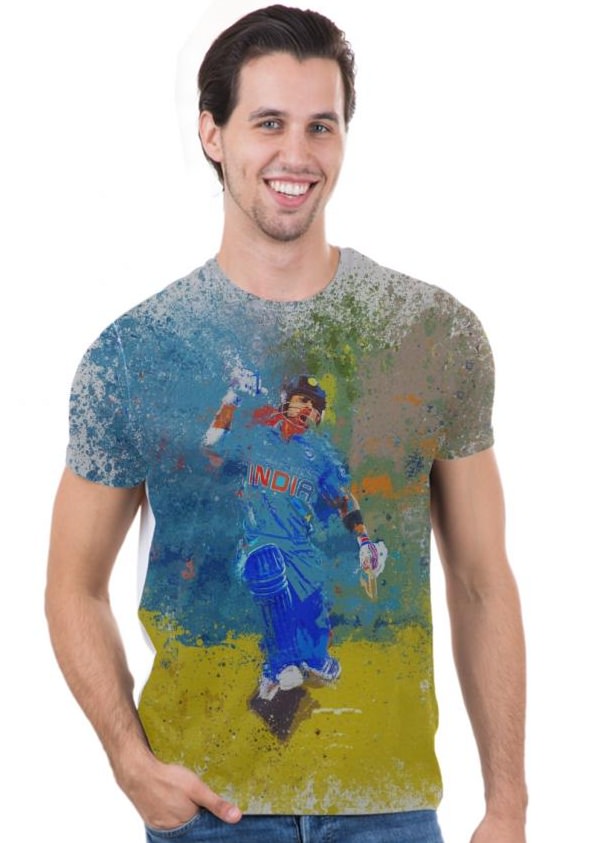 Indian Cricket team fan graphic printed t-shirt