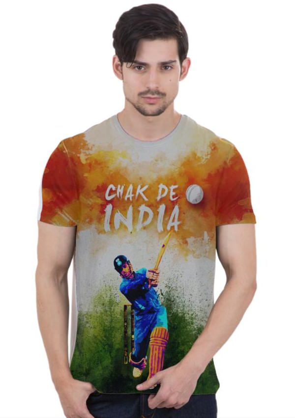 Cricket india team Multicolour Oye Chak De cricket t-shirt