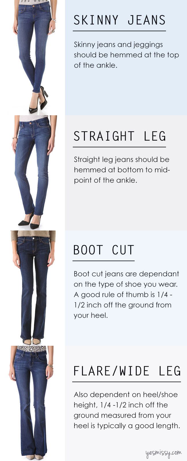 jeans for different body types