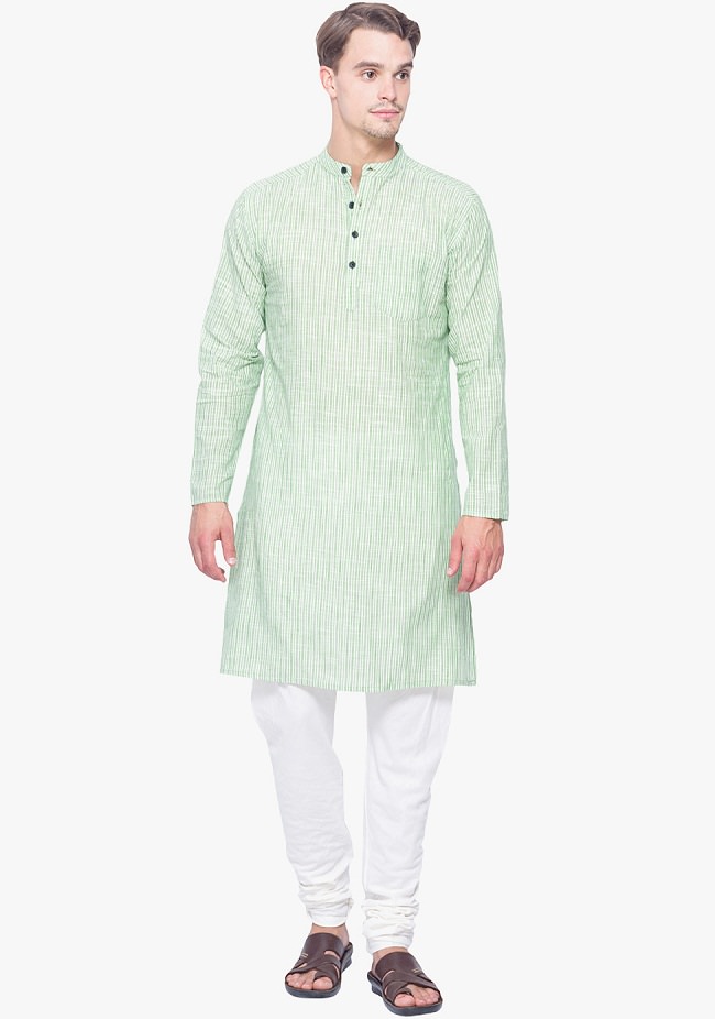 mint green cotton kurta