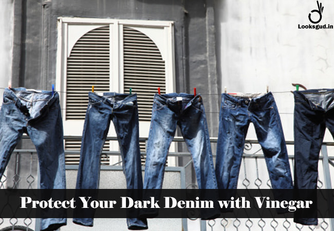 protect your dark denim with vinegar