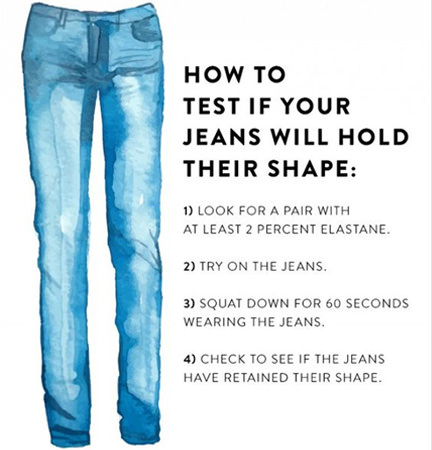 squat test to check your jeans