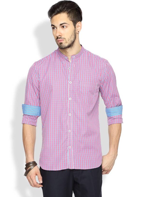 brooklyn-blues-mens-pink-checkered-casual-shirt