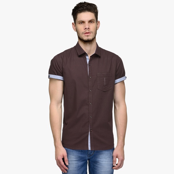 canary-london-coffee-solid-slim-fit-casual-shirt