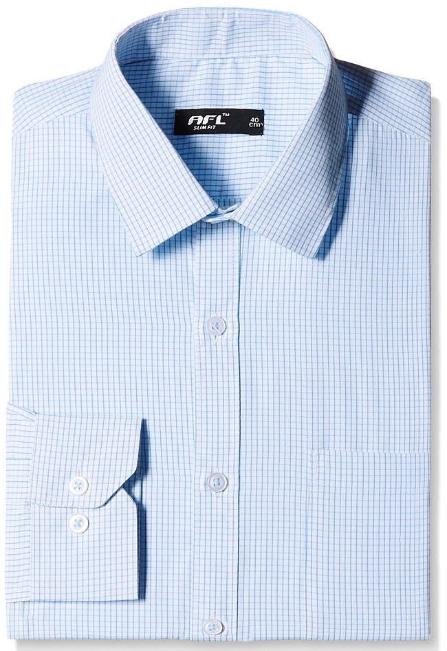 light blue checked formal shirt