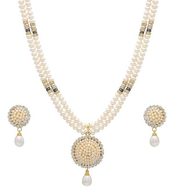 natural pearls necklace set
