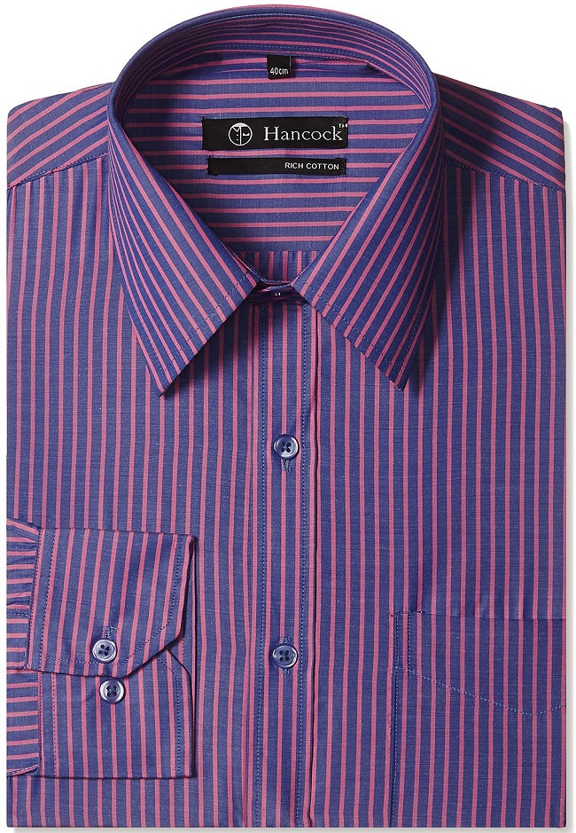 purple striped formal shirt