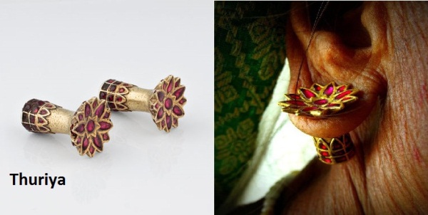 thuriya traditional earrings of assam, list of indian states and their dresses 