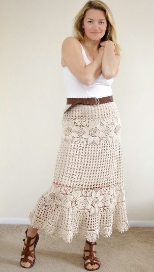 long skirt with tank top