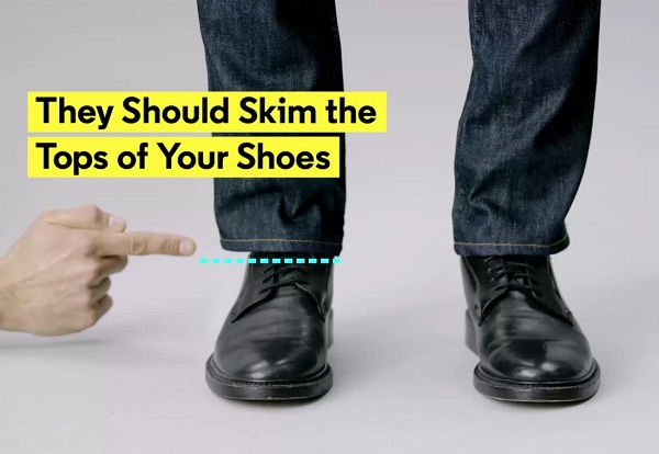 skim the top of your shoes