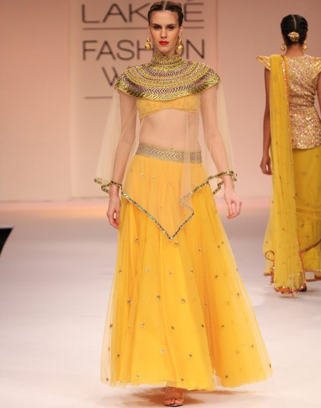 lehenga with cape