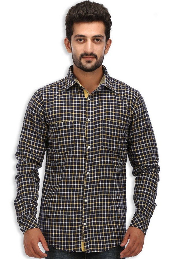 speak black checked reversible shirt