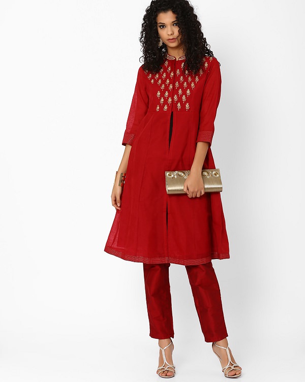 Want to style kurti in new way then try it with straight pants