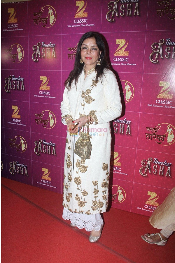 Zeenat Aman in white long kurta