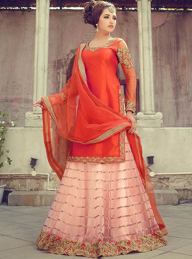 long lehenga choli, punjabi wide legged pants, latest trends in punjabi suits