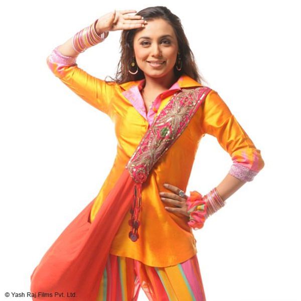 bunty aur babli bright punjabi salwar suit, bollywood 70s fashion