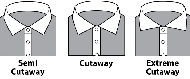 cutaway collar style in shirt