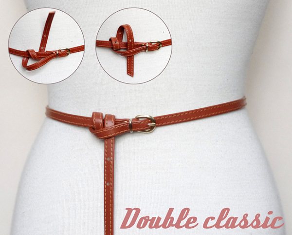 how to knot your belt with double twist on coats or dresses