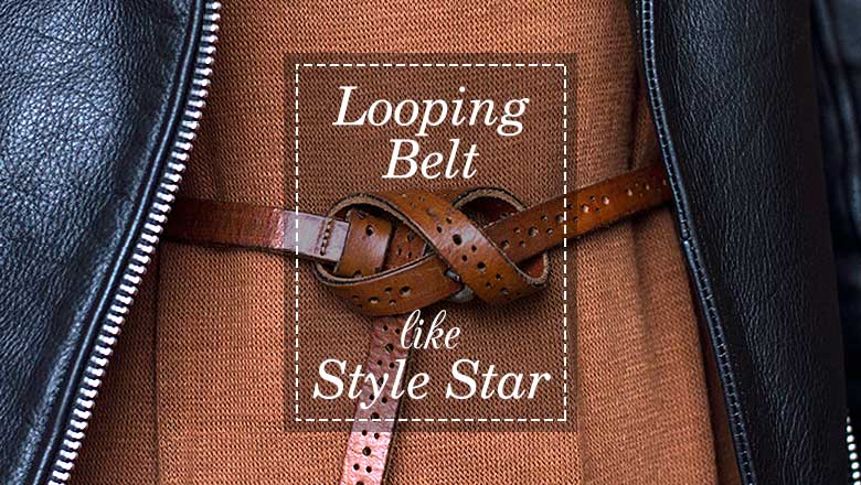 Belt Looping Styles, how to tie a belt knot fashion