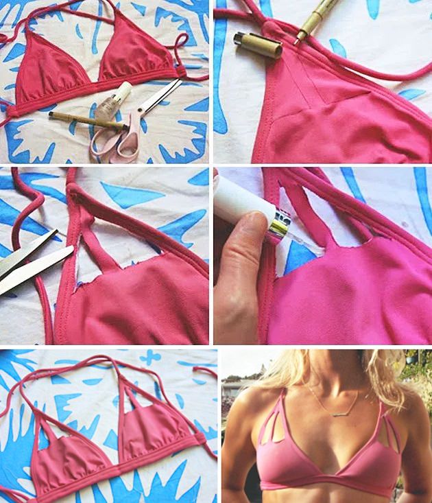 Make some cutouts to make your Bra Look Fabulous