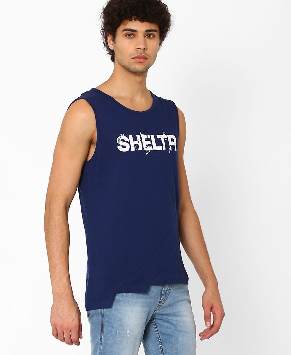 Sheltr Slim Tank with Stepped Hem T-shirt
