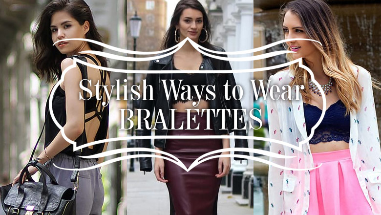 outfit ideas for how to wear bralettes in fall and winter