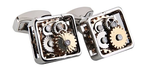 Generic Steampunk Vintage Watch Movement Cufflinks for Men's Gift