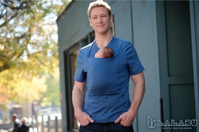 unbelievable pouch shirt for dads to carry new borns