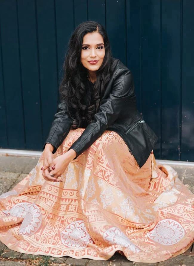 create the fusion like fashion pro by pairing lehenga with leather jacket