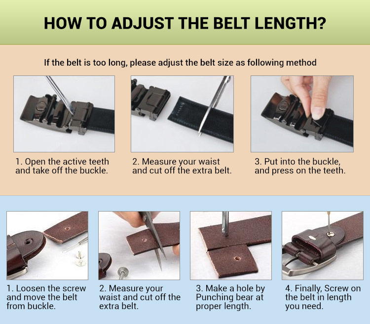 how to adjust right belt length